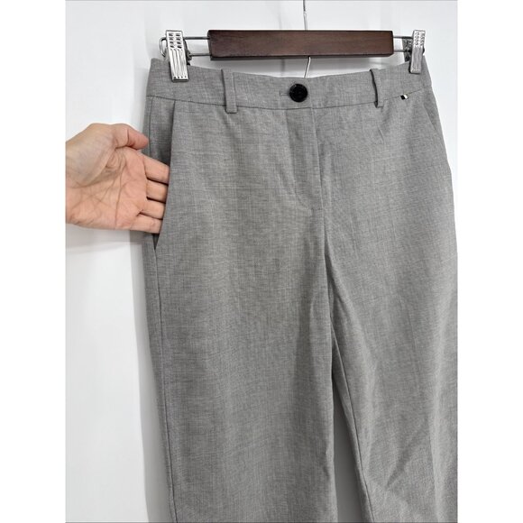 New Hugo Boss Womens Size 0 Gray Pants Tasewa Slim Fit Stretch Wool Blend - Picture 7 of 15